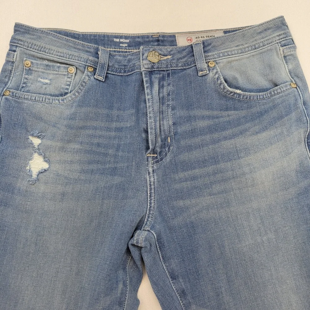 AG Adriano Goldschmied Jeans Kids 18 Blue The Noah Straight Medium Wash Denim